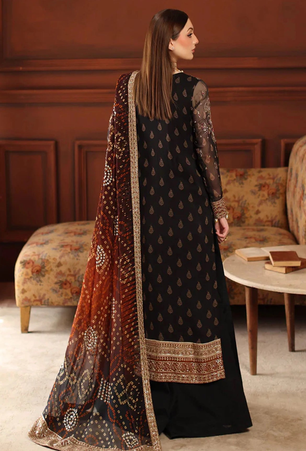 Nureh - Luxury Embroidered Embellished Chiffon