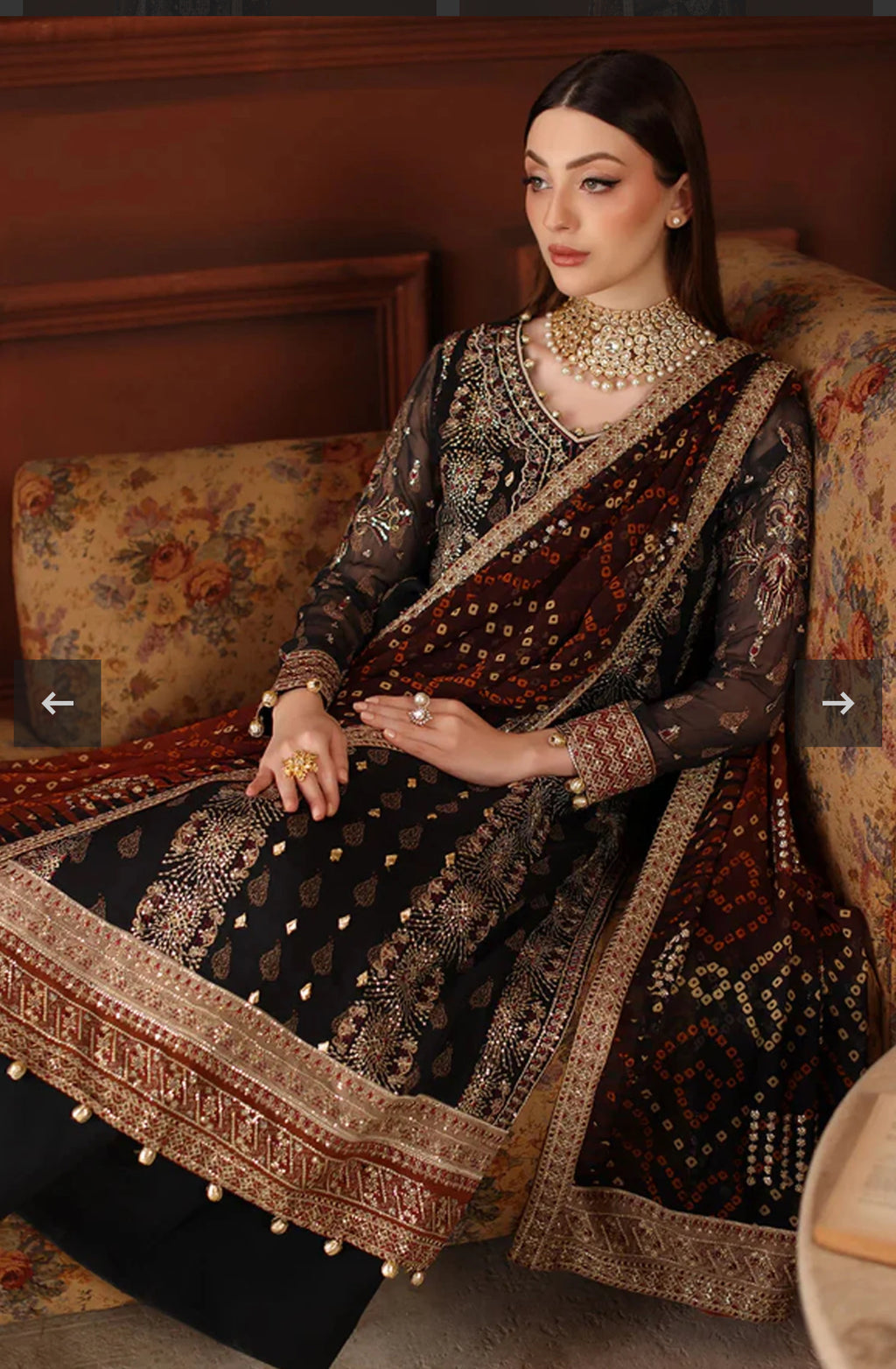 Nureh - Luxury Embroidered Embellished Chiffon