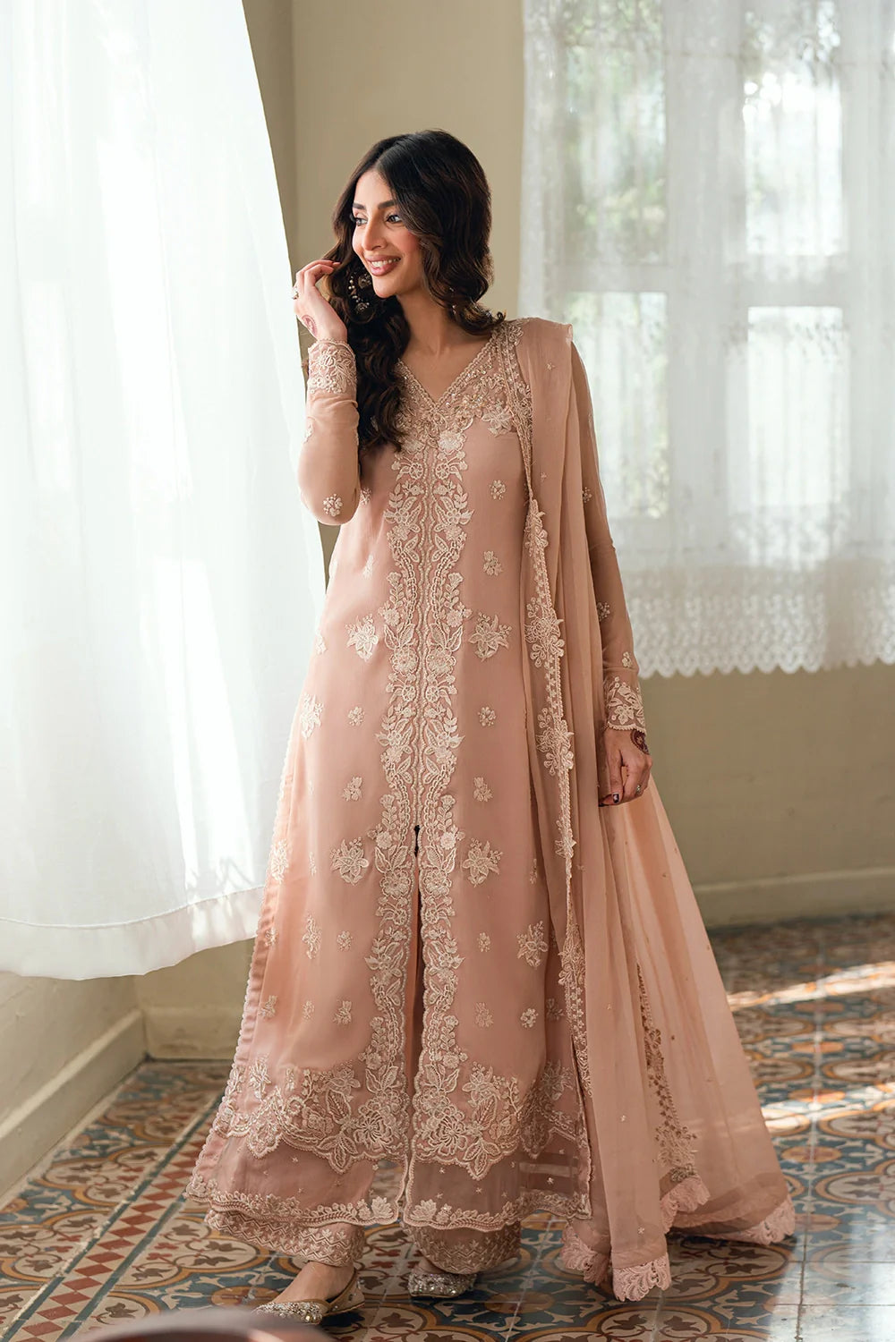 Azure - Embroidered Embellished Chiffon